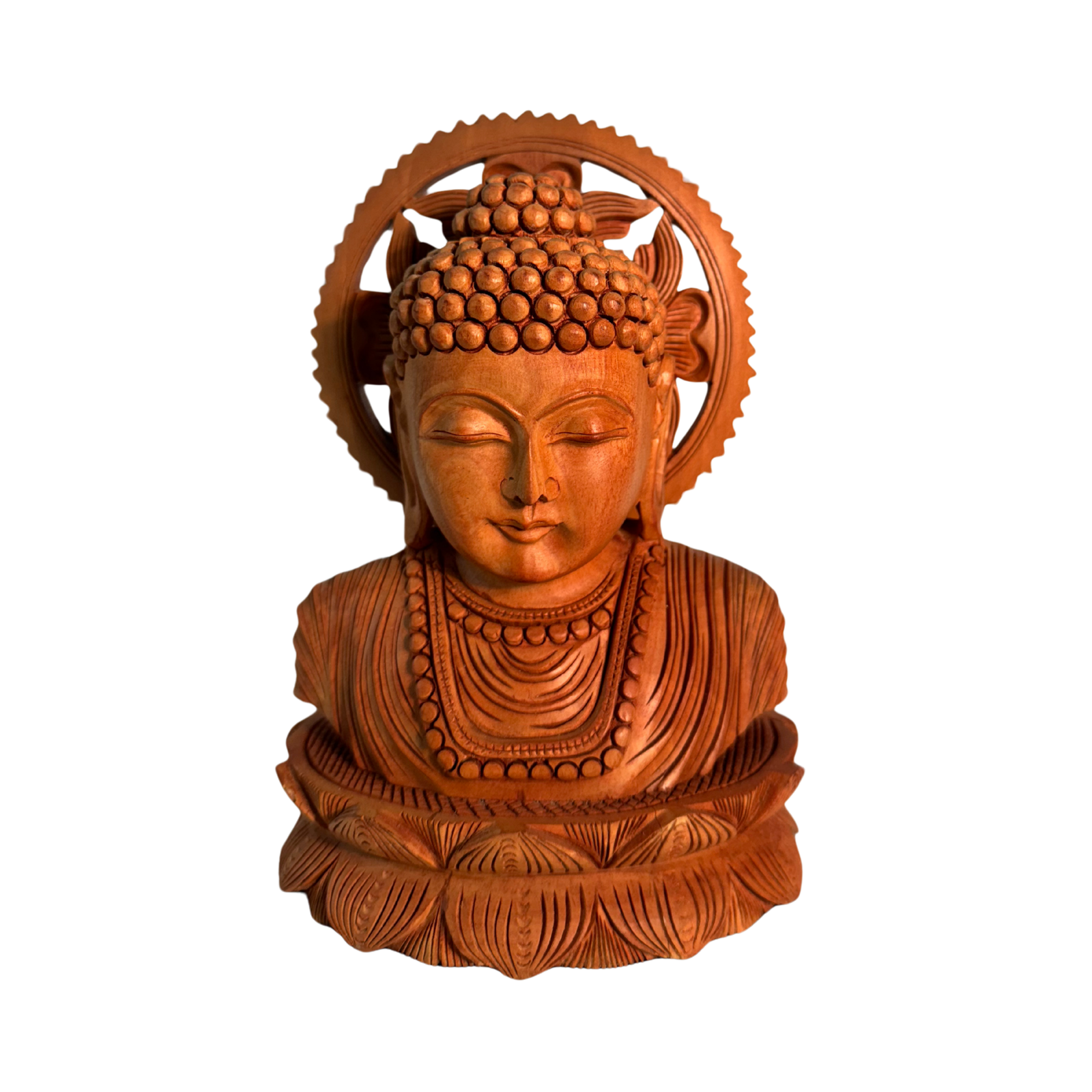 Hand-Carved Wooden Buddha Statue | Meditating Gautam Buddha Kadam Wood | Meditation Decor Mindfulness Peace Spiritual Gift