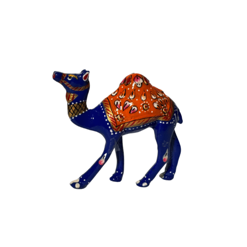 Hand-Crafted Metal Camel Statue | Traditional Rajasthani Desert Art Sculpture | Antique Finish Iron Camel Figurine | Symbol of Endurance Journey Home Office Decor