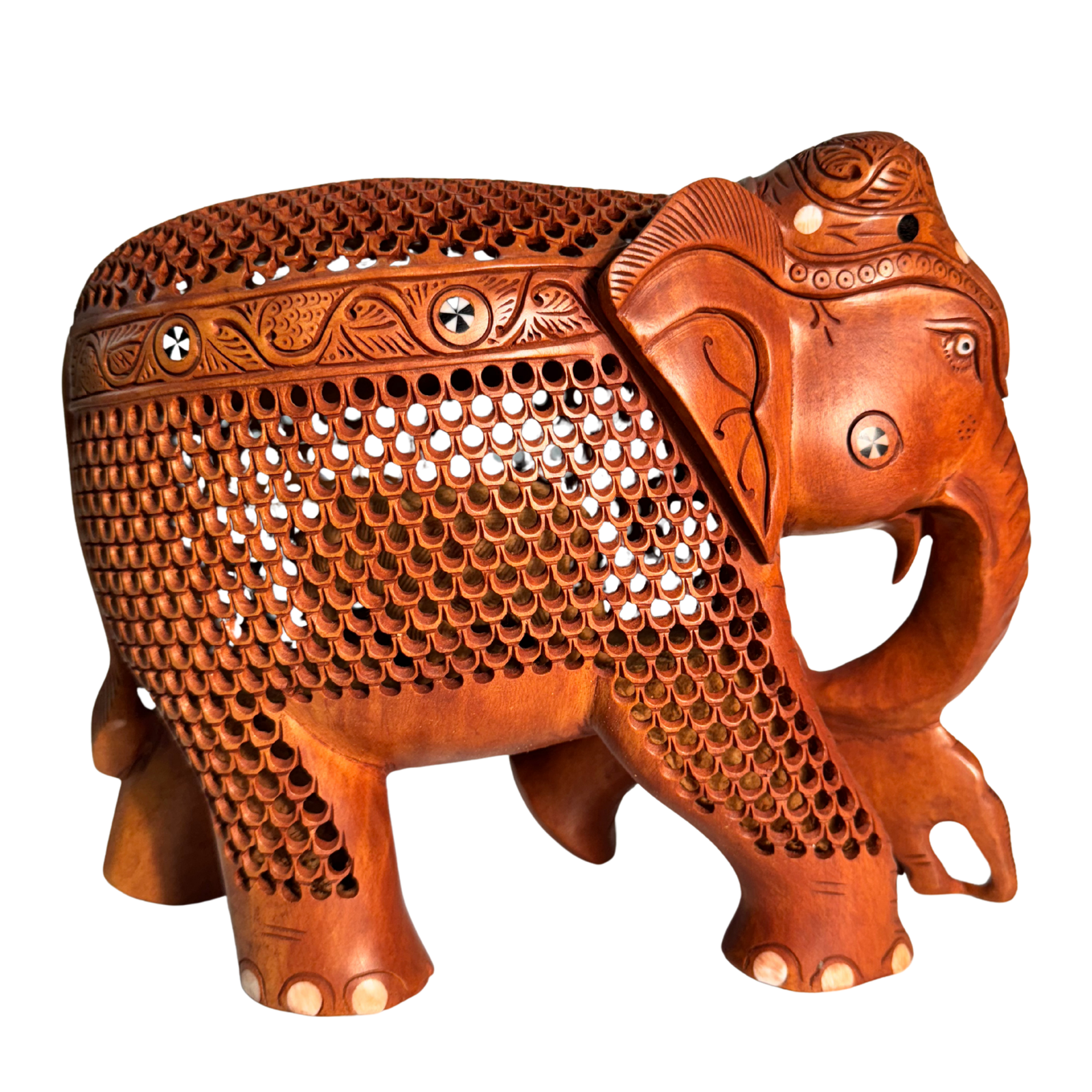 Hand-Carved Wooden Pregnant Elephant | Expecting Mother with Baby Inside Kadam Wood | Fertility Symbol Maternity Gift Blessing Decor